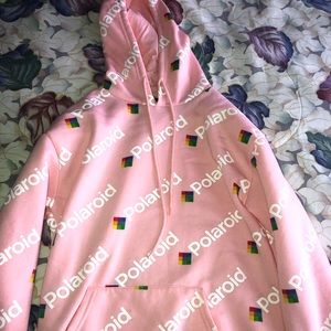 Pink polaroid hoodie